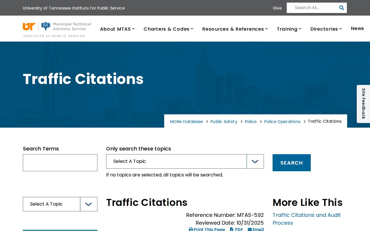 Tennessee traffic citation framework for Jackson County traffic warrant questions
